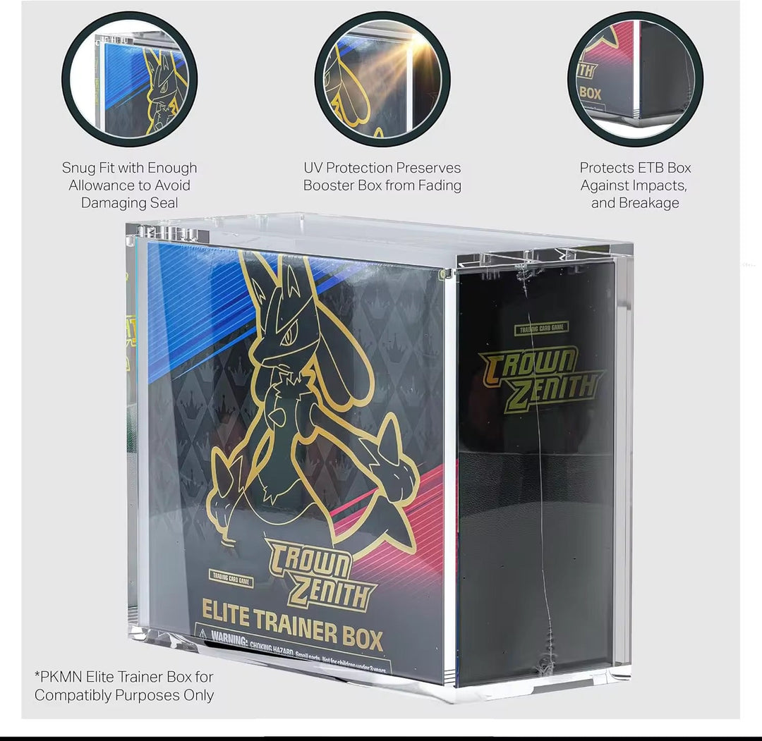 Pokémon Acrylic ETB Display Case (5mm, UV, Magnetic Lid)