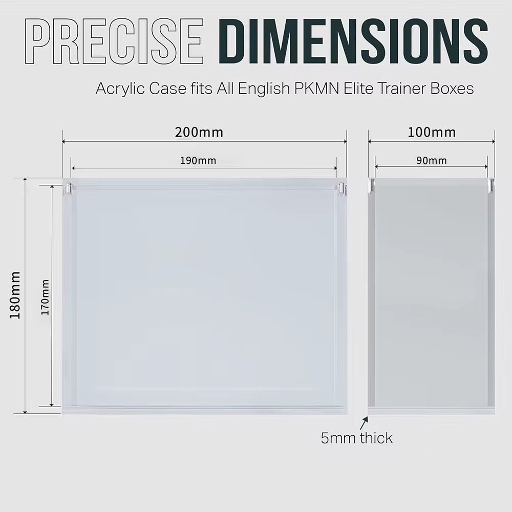 Pokémon Acrylic ETB Display Case (5mm, UV, Magnetic Lid)