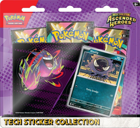 Pokémon Ascended Heroes Gastly Tech Sticker Collection