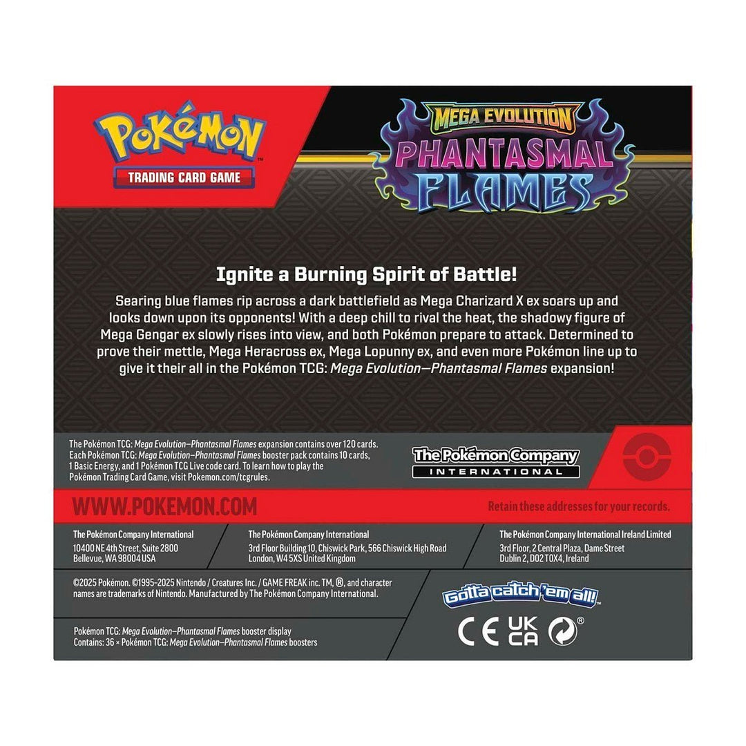 Pokémon Mega Evolution Phantasmal Flames Booster Display Box (36 Packs)