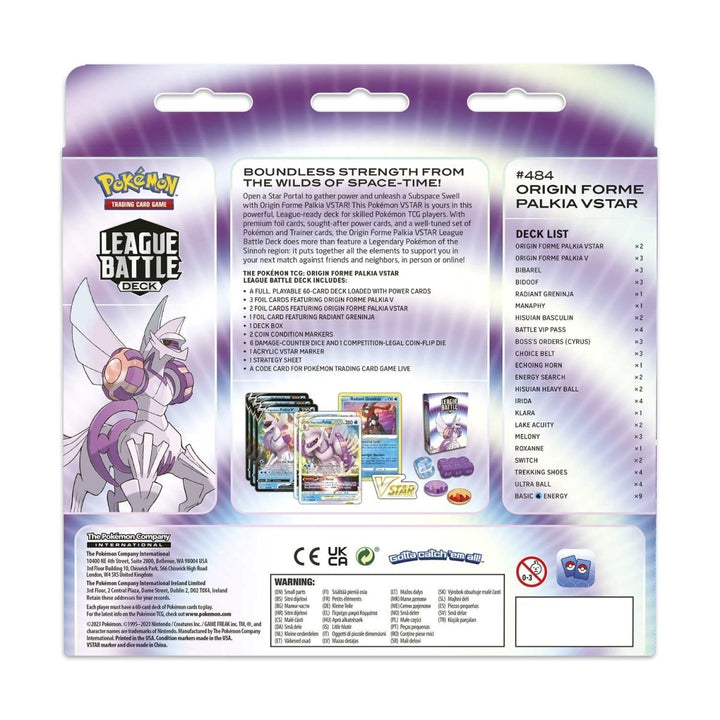 Pokémon Origin Forme Palkia VSTAR League Battle Deck