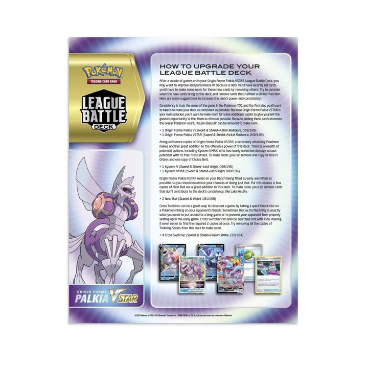 Pokémon Origin Forme Palkia VSTAR League Battle Deck