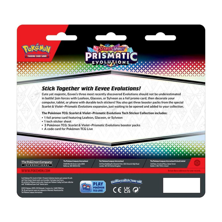 Pokémon Prismatic Evolutions Tech Sticker Collection (Leafeon)