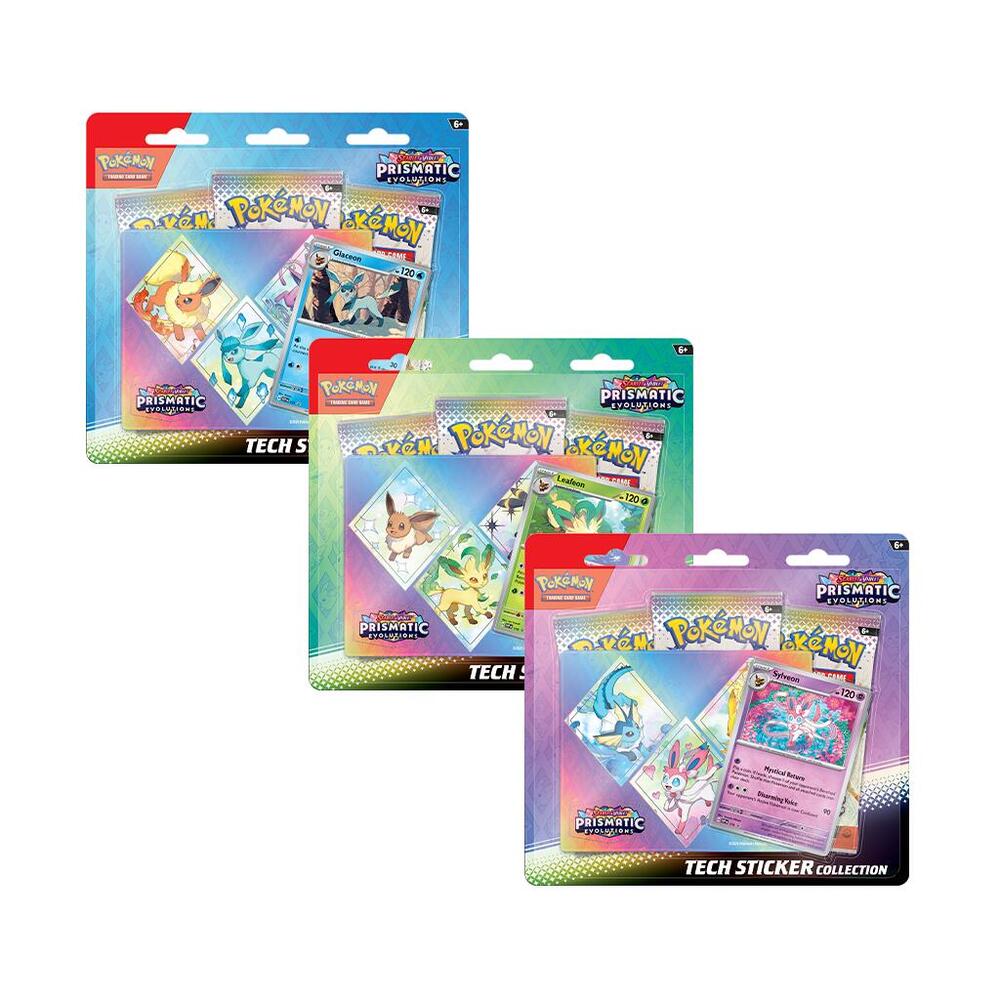 Pokémon Prismatic Evolutions Tech Sticker Collection (Set of 3)