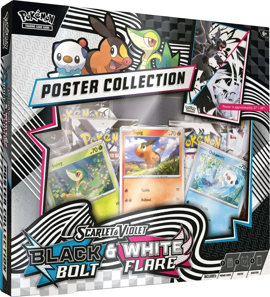 Pokémon SV Black Bolt & White Flare Unova Poster Collection